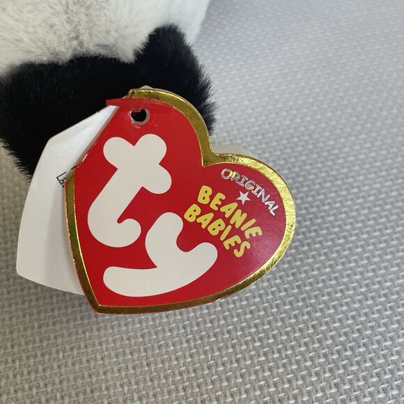 Ty Beanie Baby Ying Panda Glitter Green Eyes PEACE Ukraine Save the Children Tag - Picture 4 of 11